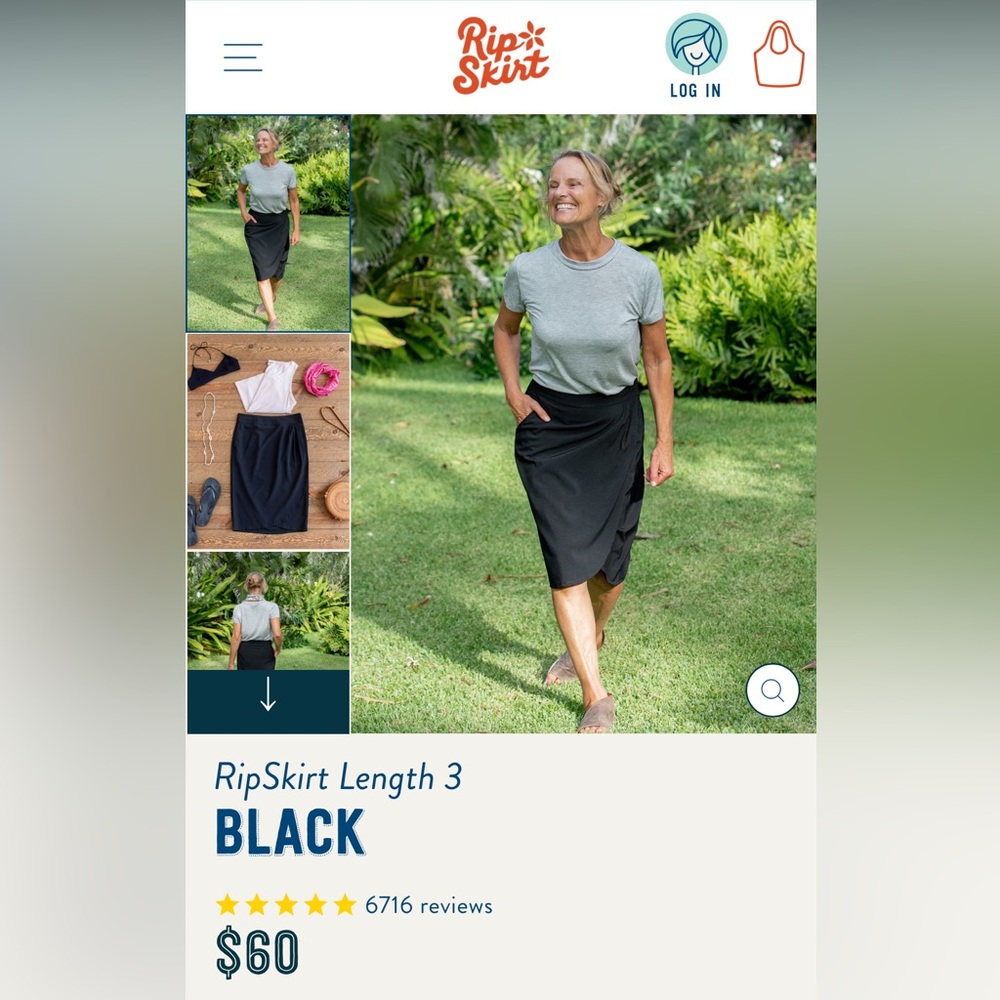Length 3 Black Women's Skirt